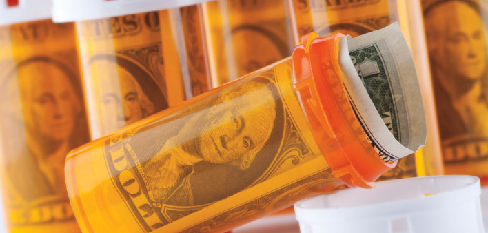 money in pill bottles