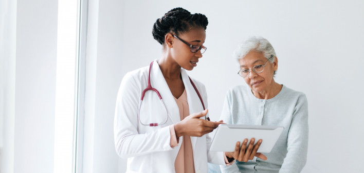 Doctor and Patient consultation Black doctor