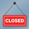 door with closed sign illustration