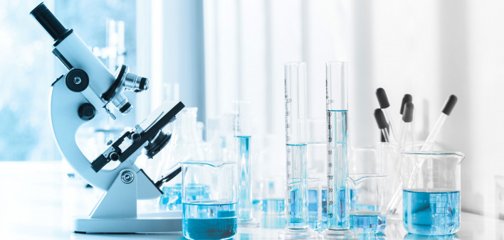 Laboratory instrument microscope and lab glassware