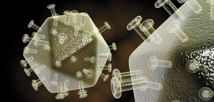 illustration of hiv virus