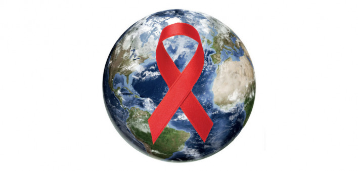 red ribbon globe