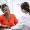 Doctor and patient having a consultation