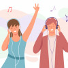 Listening to music