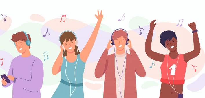 Listening to music