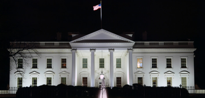 White House at night