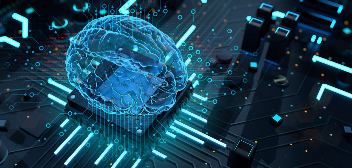 Brain and Circuit board illustration