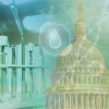 test tubes and capitol building illustration