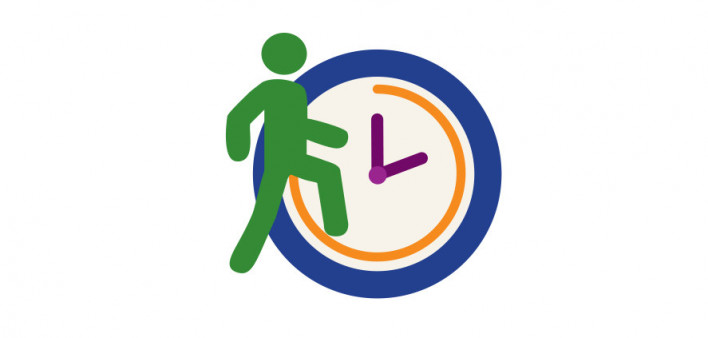 weight icon walk and clock