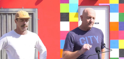 Artists Quinn Murphy (left) and Jake Early