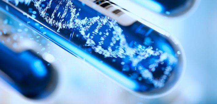 DNA forming in a test tube