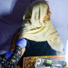 An MSF nurse collects test samples as part of a hepatitis C treatment campaign in the Rohingya camps in Bangladesh.