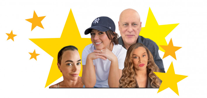 From left: Teddi  Mellencamp, Katie Thurston, Dave Coulier and Tina Knowles
