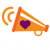 icon megaphone heart