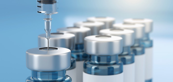 Rendering 3d vaccine medicine bottle flu vaccine anti-vaccination and covid-19