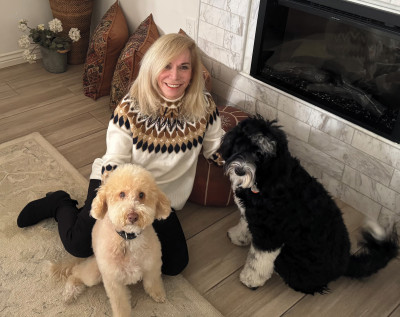 Susan Pack with Coby and Lexi