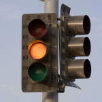 yellow traffic light for cars