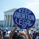 Abortion demonstration in front of Supreme Court Roe Wade