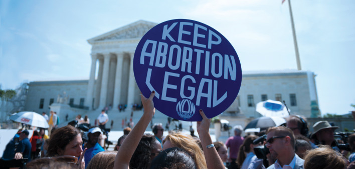 Abortion demonstration in front of Supreme Court Roe Wade