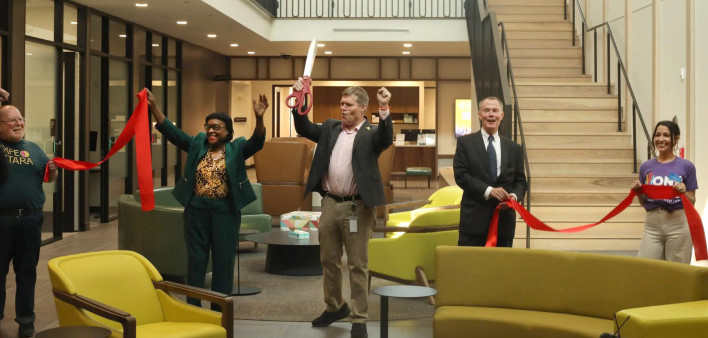 The new Damien Center headquarters, the Mosaic building, officially opened June 4, 2025.