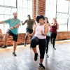 Group of adults in exercise class