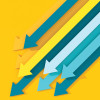 downward pointing arrows