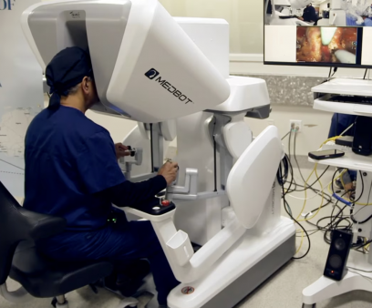 A doctor in Florida uses a robert to perform telesurgery on a patient thousands of miles away.