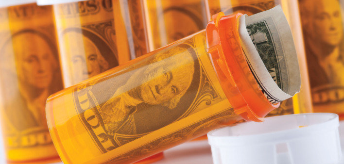 money in pill bottles