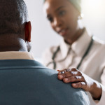 Woman, doctor or consulting with patient for healthcare,