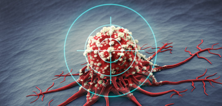 target over cancer cell illustration
