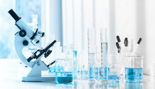 Laboratory instrument microscope and lab glassware