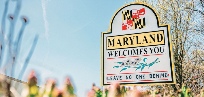 Maryland Welcomes You sign