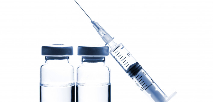 two vials and a syring