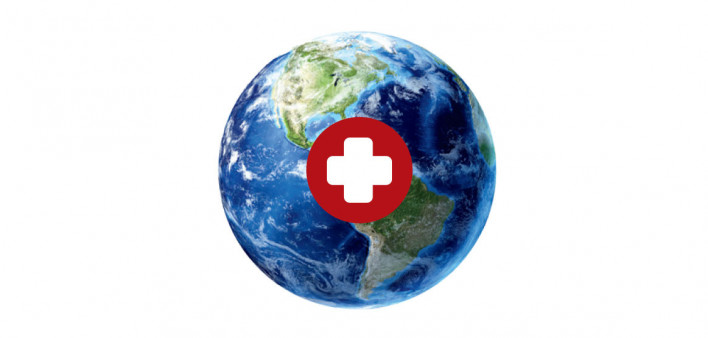 earth with plus sign