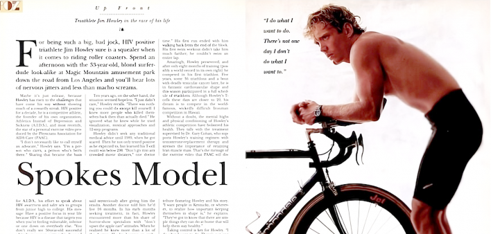 Endurance athlete Jim Howley in the December 1994 issue of POZ