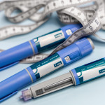 Ozempic Insulin injection pen or insulin cartridge pen for diabetics. Medical equipment for diabetes parients. stock photo Injecting, Semaglutide, Medical Injection, Syringe, Abdomen
