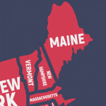 United States of America map with state names