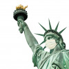 Statue of Liberty wearing face mask