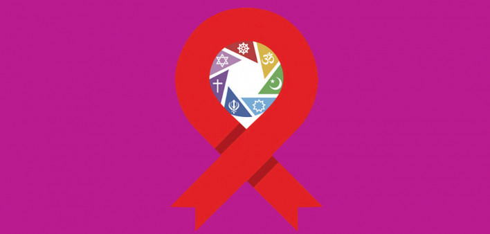 graphic red ribbon Faith Awareness