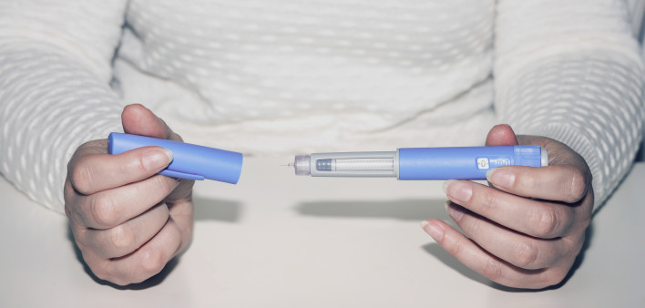Insulin injection pen or insulin cartridge pen for diabetics.