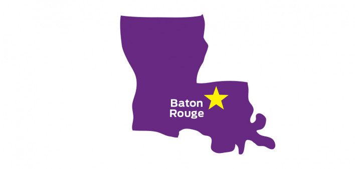 Baton Rouge Louisiana map