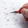 calendar with 19 circled