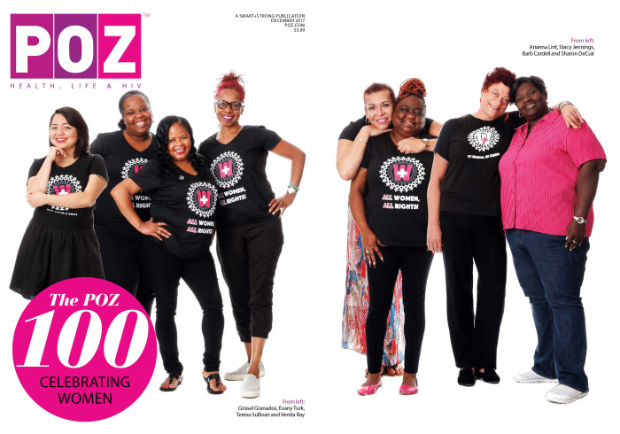 Arianna Lint on the cover of POZ (2017)