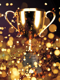 POZ Awards Trophey Gold glitter