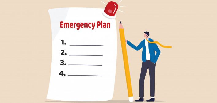 illustration emergency plan list