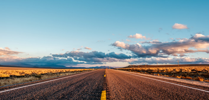 Open highway in California