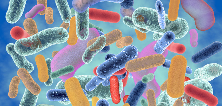 abstract image of colorful bacteria