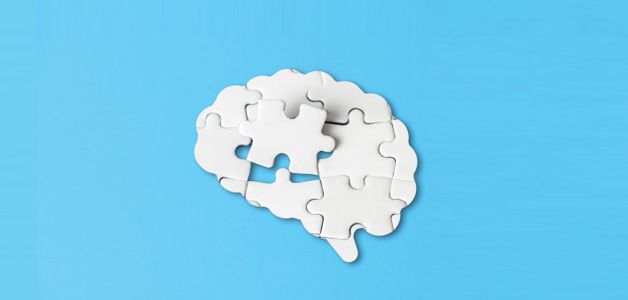 brain puzzle pieces illutration