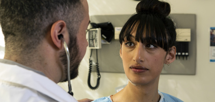 trans woman and transman doctor