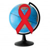 Globe with Red Ribbon